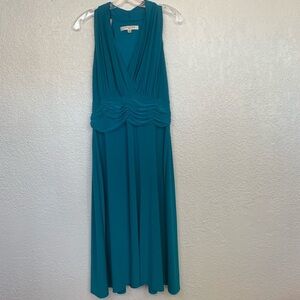 Evan-Picone Dress Teal Blue Size 14 Marilyn Stlue‎